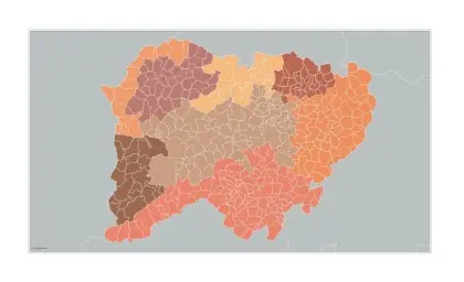 Mapa de municipios de Salamanca — mudo