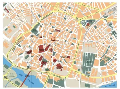 Plano vectorial de Salamanca — con calles