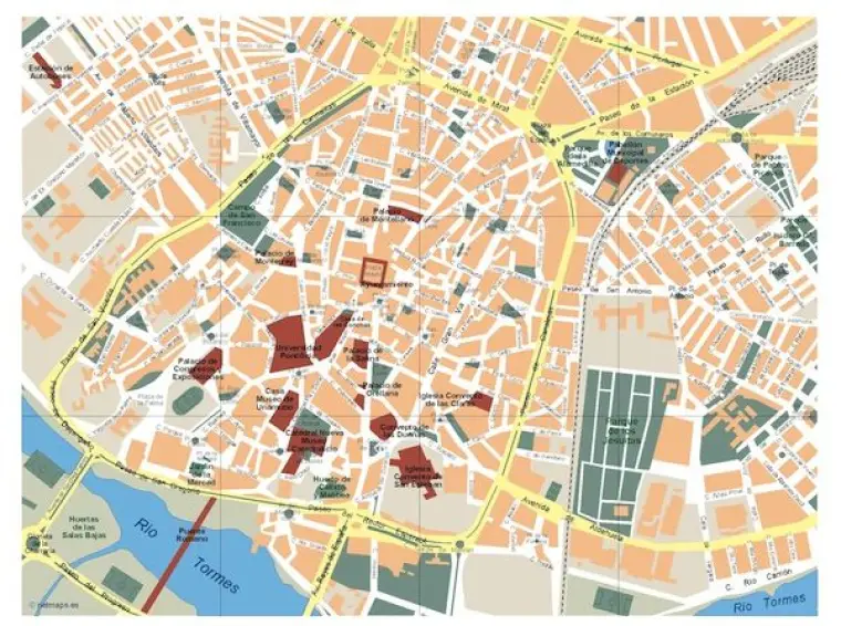 Plano vectorial de Salamanca — con calles