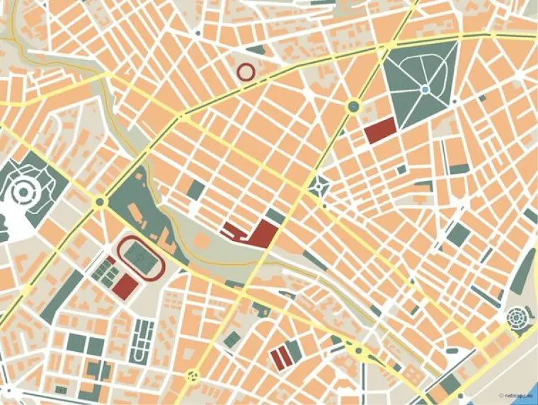 Plano vectorial de Santa Cruz de Tenerife — mudo