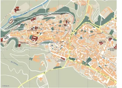 Plano vectorial de Segovia — con calles