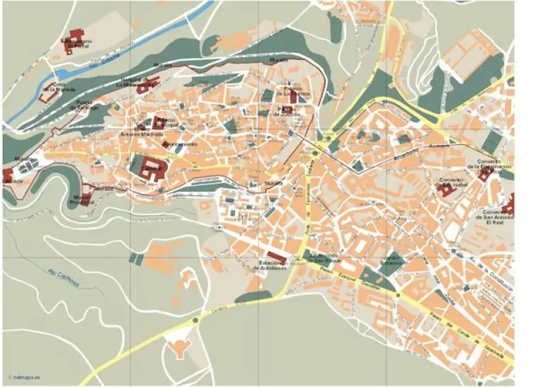 Plano vectorial de Segovia — con calles