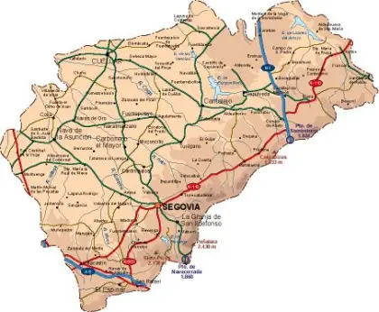 Mapa vectorial de Segovia — provincia