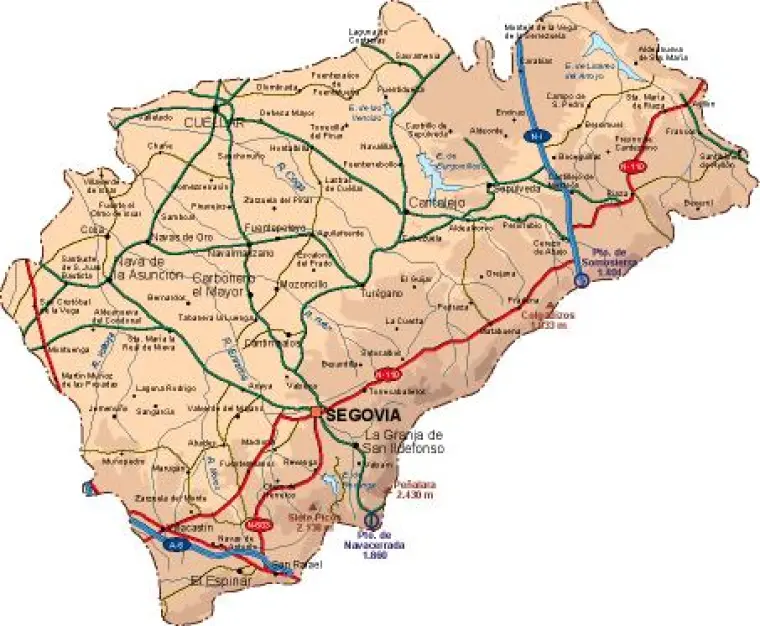 Mapa vectorial de Segovia — provincia