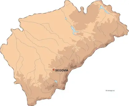 Mapa vectorial de Segovia — mudo