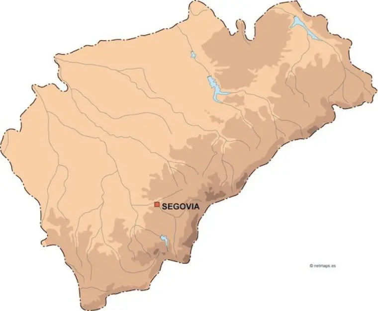 Mapa vectorial de Segovia — mudo