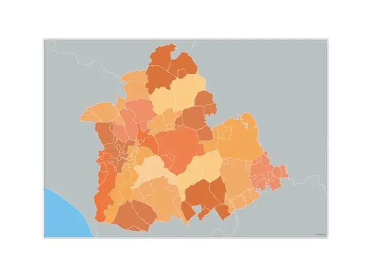 Mapa de municipios de Sevilla — mudo