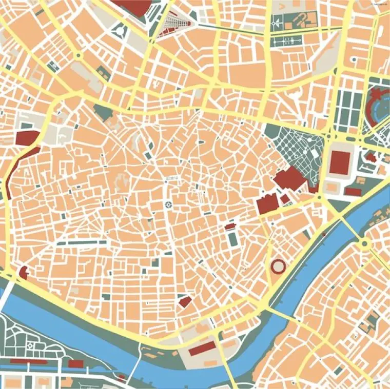 Plano vectorial de Sevilla — mudo