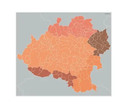 Mapa de municipios de Soria — mudo