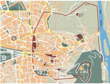 Plano vectorial de Soria — con calles