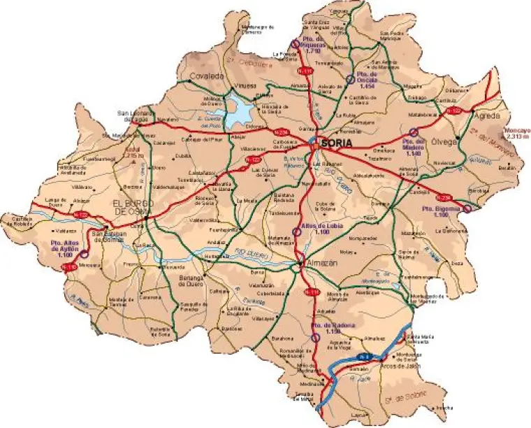 Mapa vectorial de Soria — provincia
