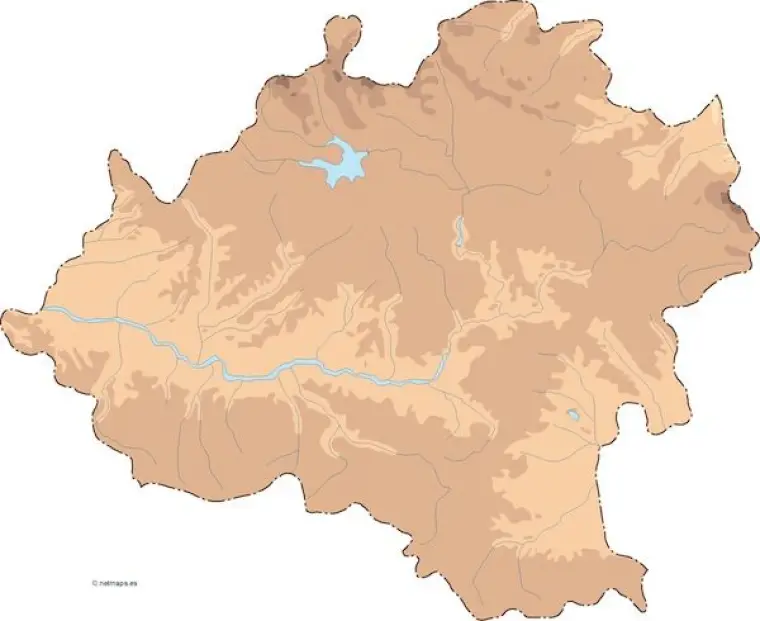 Mapa vectorial de Soria — mudo