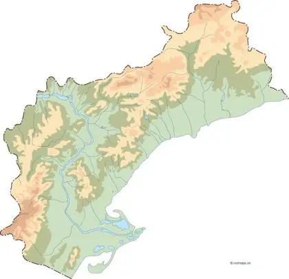 Mapa vectorial de Tarragona — mudo