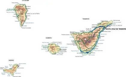 Mapa vectorial de Tenerife — provincia