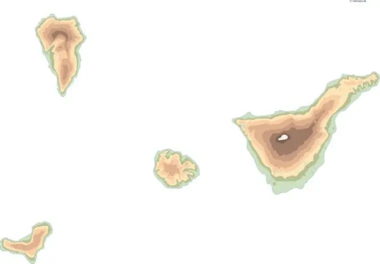 Mapa vectorial de Tenerife — mudo