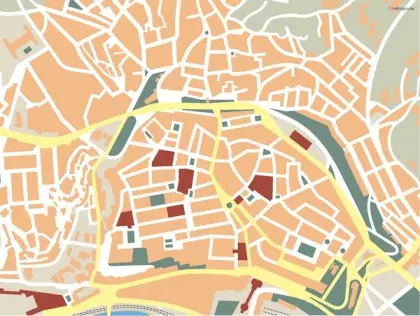 Plano vectorial de Teruel — mudo