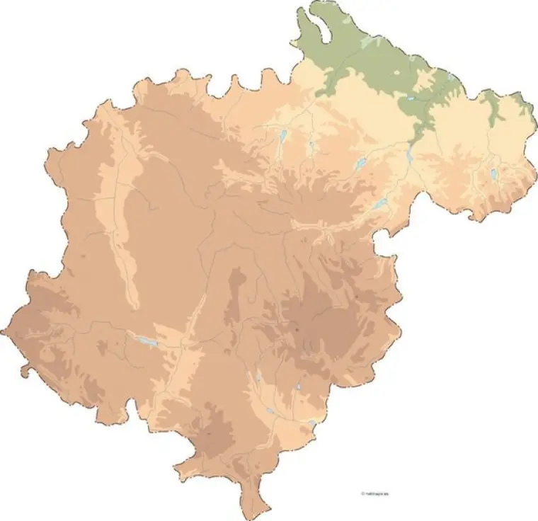 Mapa vectorial de Teruel — mudo