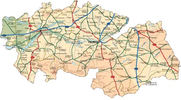 Mapa vectorial de Toledo — provincia