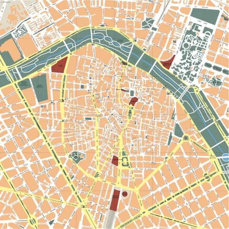 Plano vectorial de Valencia — con calles