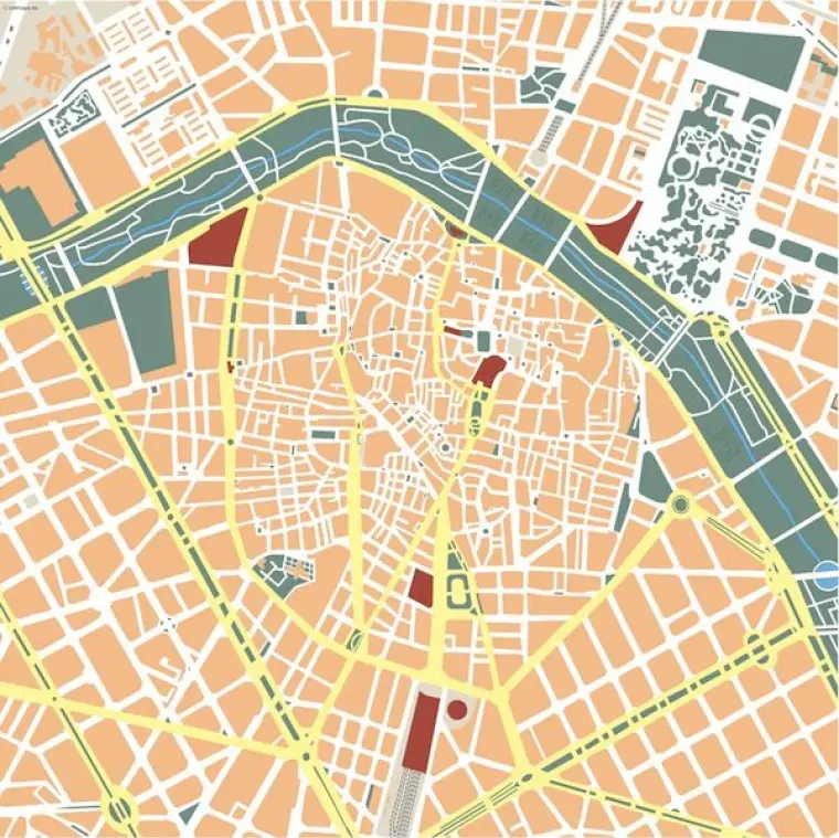 Plano vectorial de Valencia — mudo