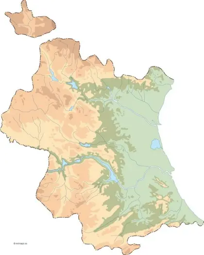 Mapa vectorial de Valencia — mudo