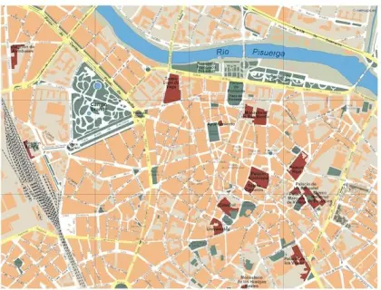 Plano vectorial de Valladolid — con calles