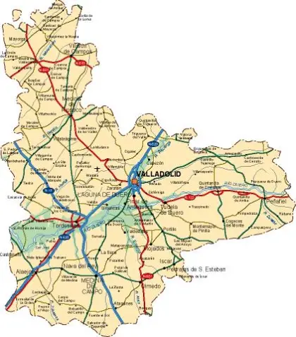 Mapa vectorial de Valladolid — provincia