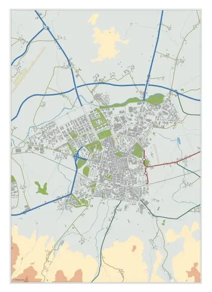 Mapa del área metropolitana de Vitoria Gasteiz — mudo