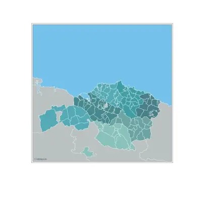 Mapa de municipios de Bizkaia — mudo