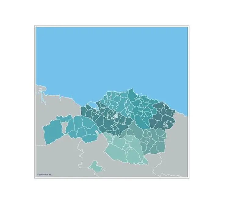 Mapa de municipios de Bizkaia — mudo