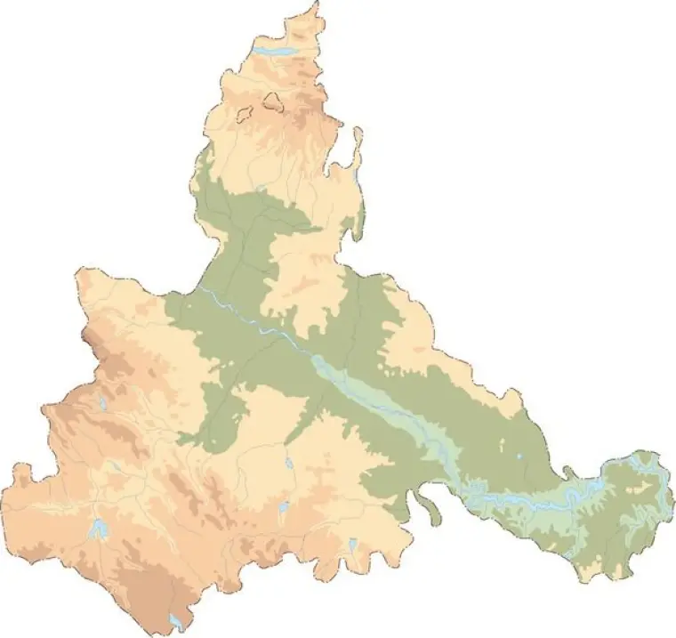 Mapa vectorial de Zaragoza — mudo