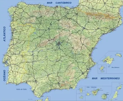 España Físico 1:800.000