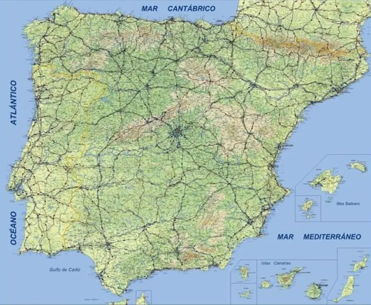 España Físico 1:800.000