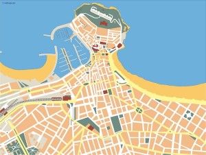 Gijon_mapa_mudo | Mapas de España