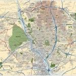 Mapa Madrid área vector